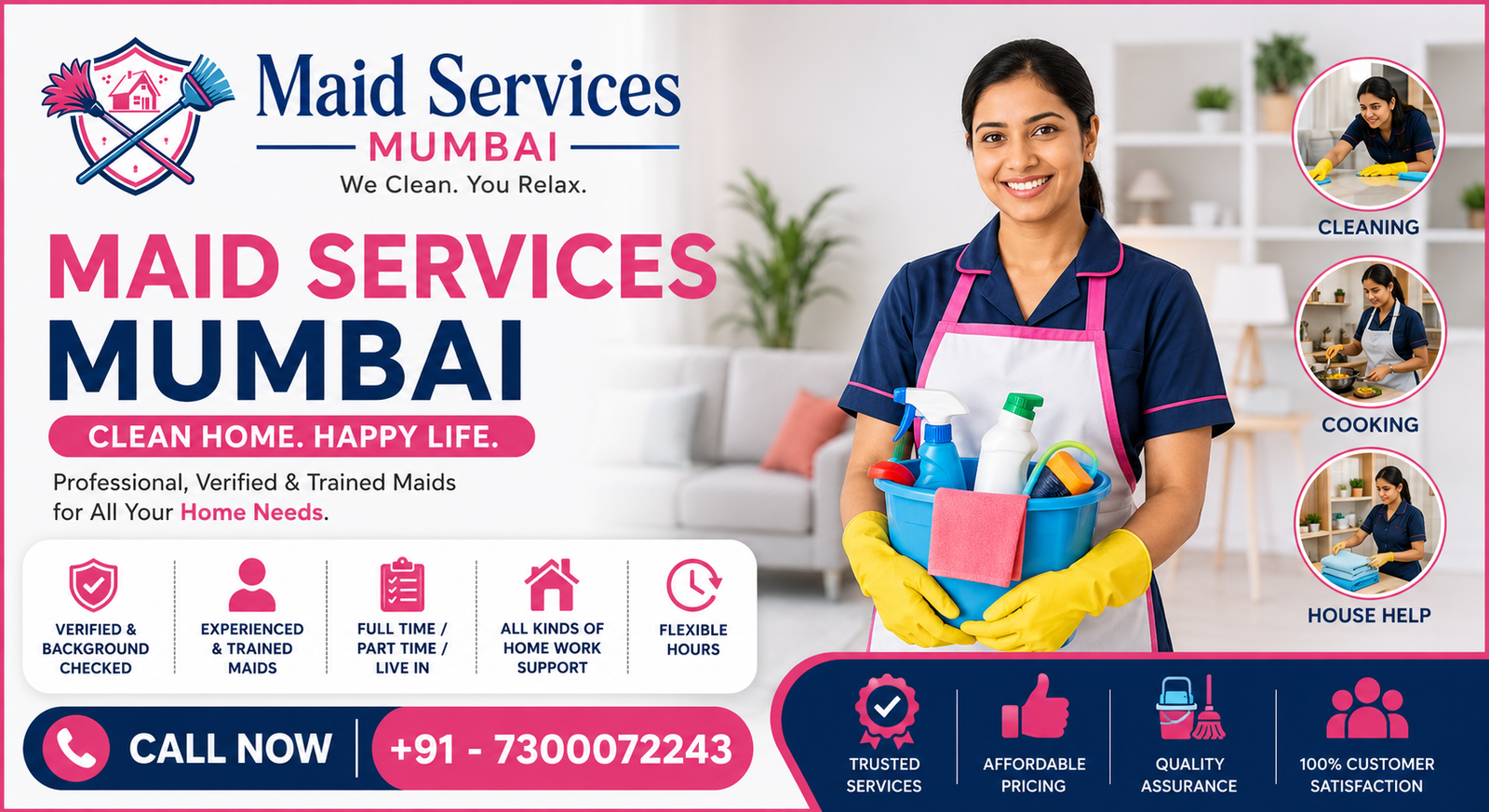 Maid Services Mumbai – Reliable Housemaids for Complete Home Support