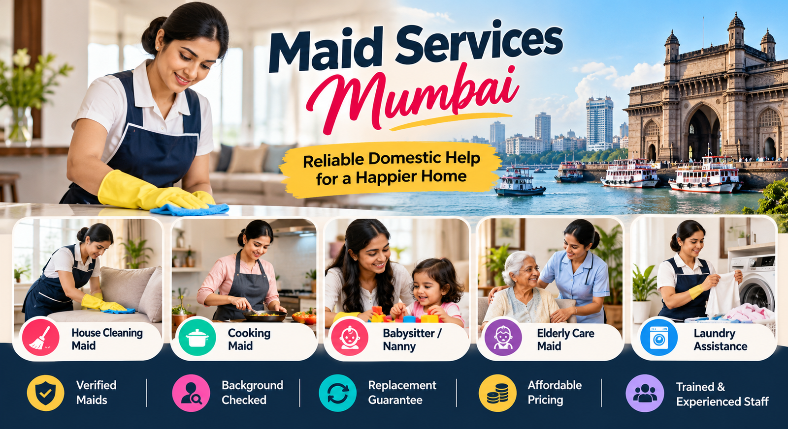 Maid Services Mumbai | Trusted Home help for every family.